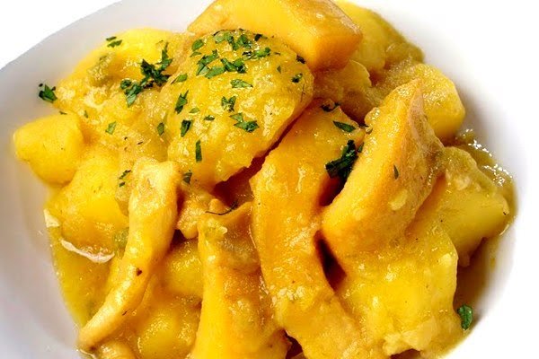 Plato papas con chocos 