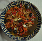 Aceitunas negras aliñadas