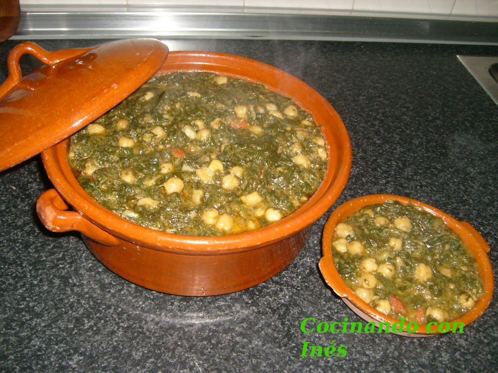 Espinacas con garbanzos de María Inés