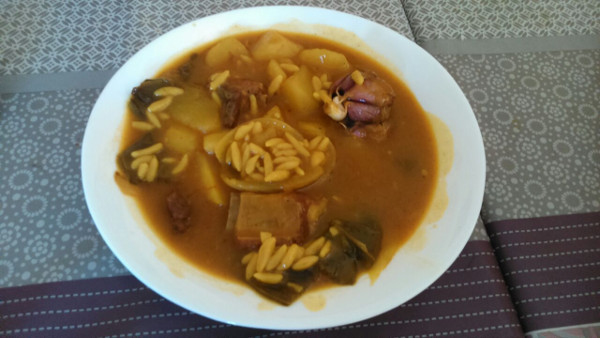 Plato de gurullos típico de Cúllar